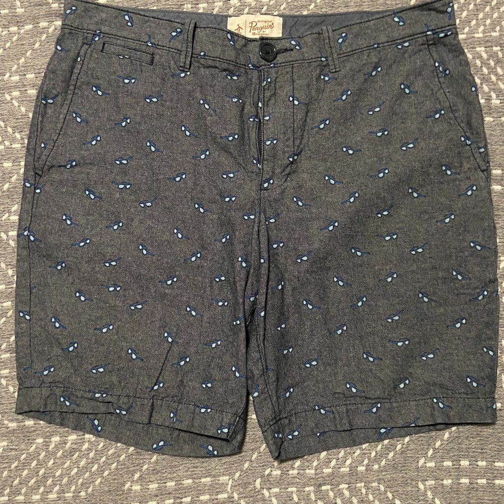 Original Penguin flat front 8" sz 34 short